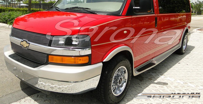 Custom GMC Savana Van  Long Wheel Base Running Boards (2003 - 2024) - $1590.00 (Part #GM-004-SB)